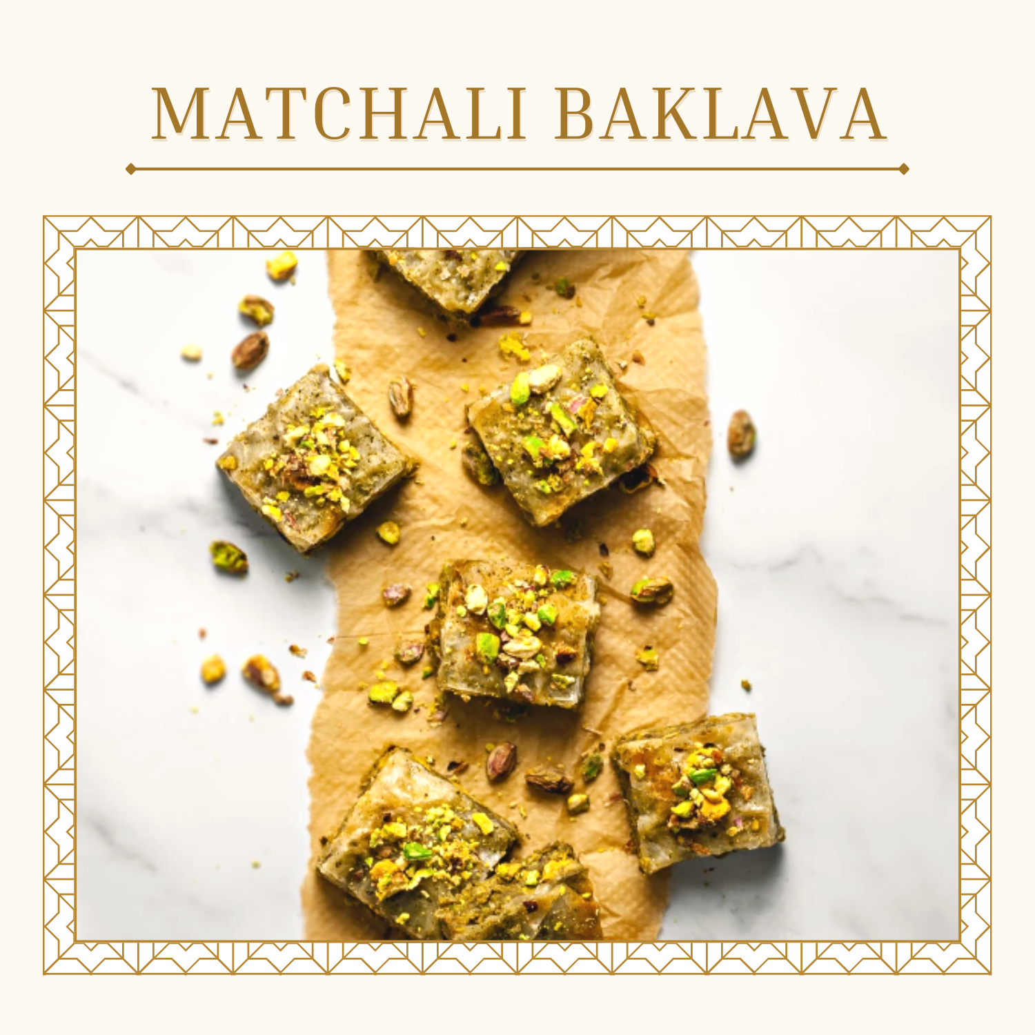 Matchalı Baklava