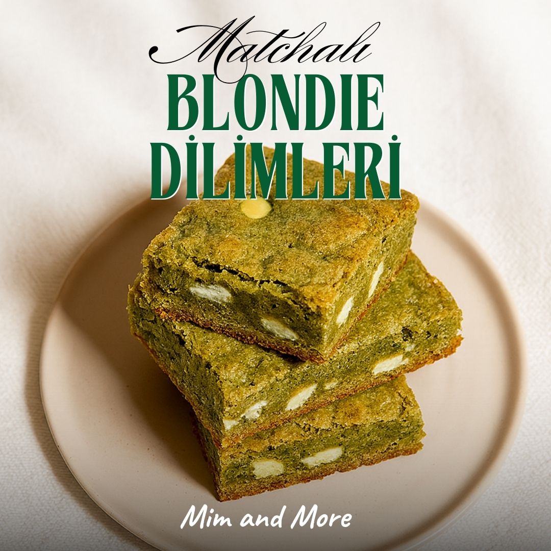 Matcha & Tahinli Blondie Dilimleri Tarifi