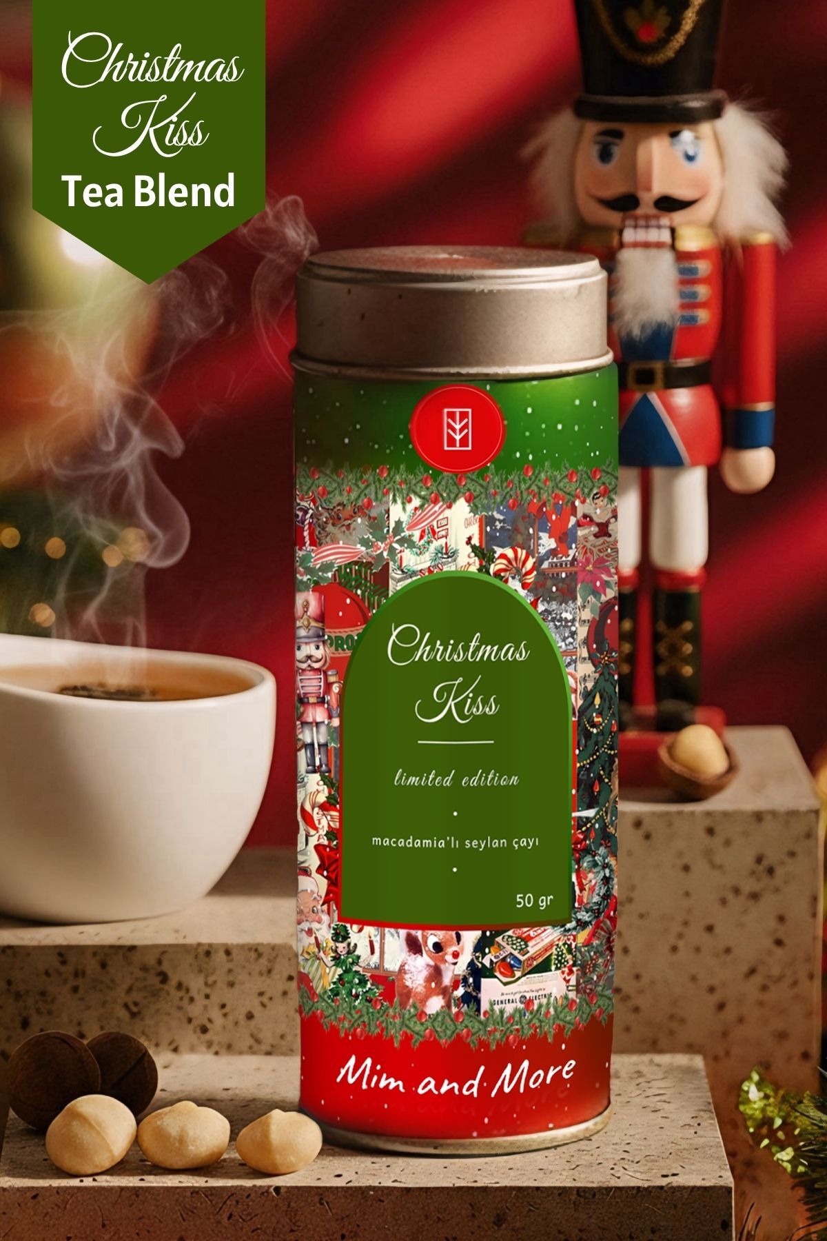Christmas Kiss 2025 Tea – Macadamia Aromalı Seylan Çayı, 50 gr