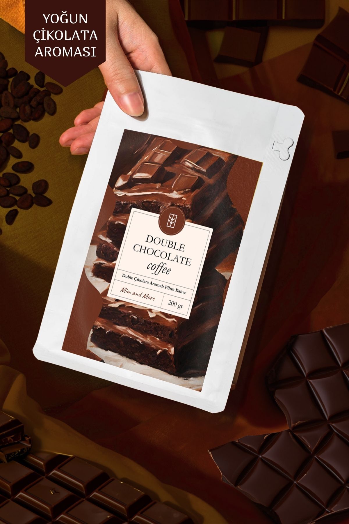 Double Chocolate Coffee - Duble Çikolata Aromalı Çekirdek Kahve
