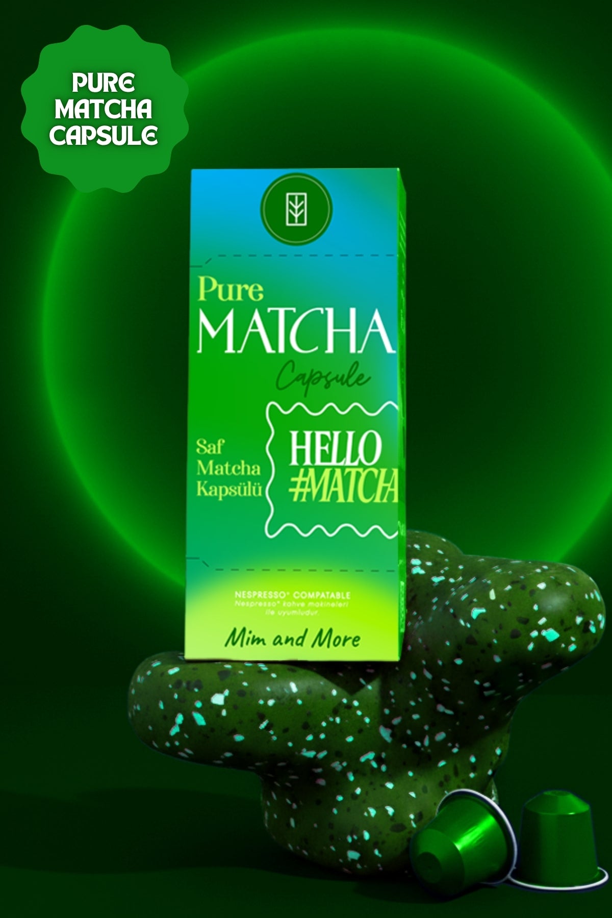 Pure Matcha Kapsül – Nespresso Uyumlu Saf Matcha Tozu, 10'lu Paket