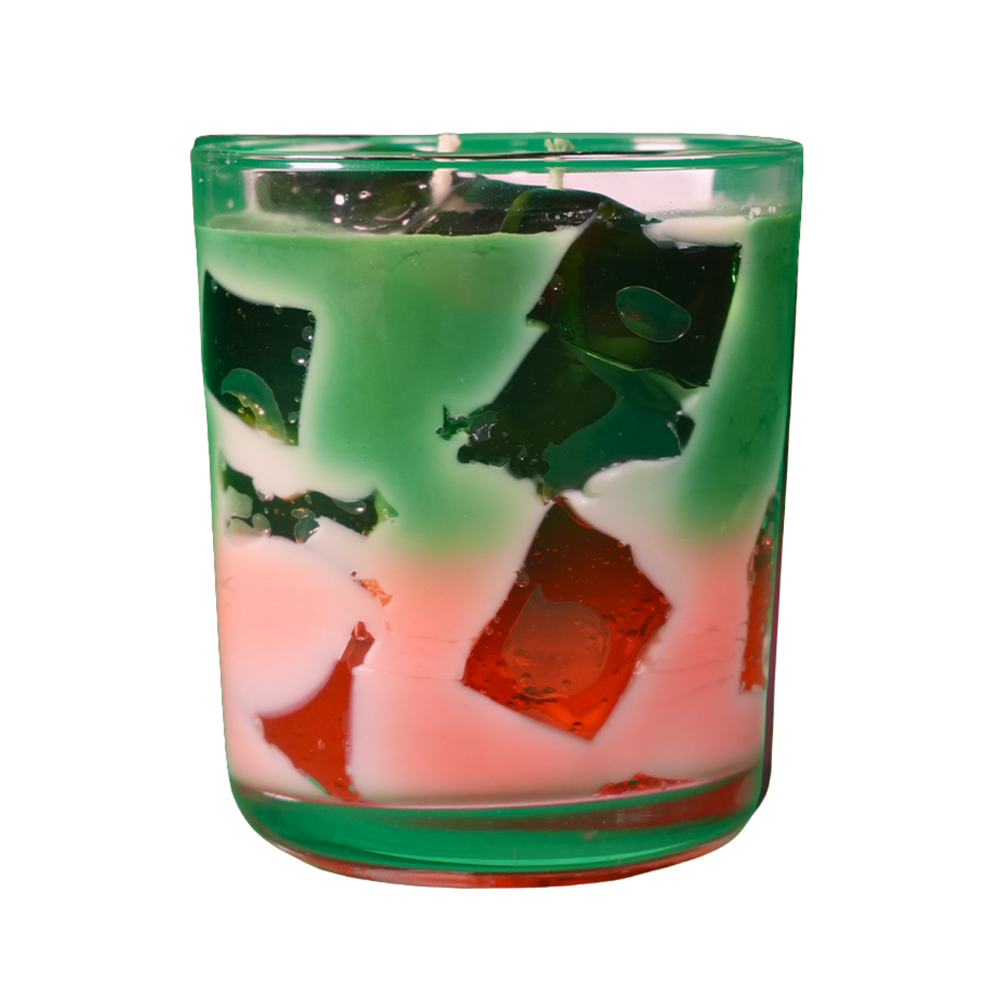 Iced Strawberry Matcha Latte Mum | Doğal Soya Balmumu Jel Mum – Çevre Dostu Dekoratif Mum 250 g