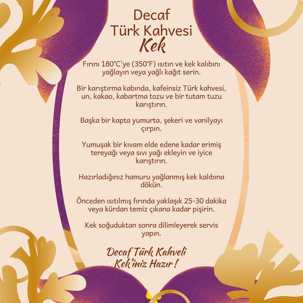 Decaf Turkish Coffee - Kafeinsiz Türk Kahvesi, 200 gr