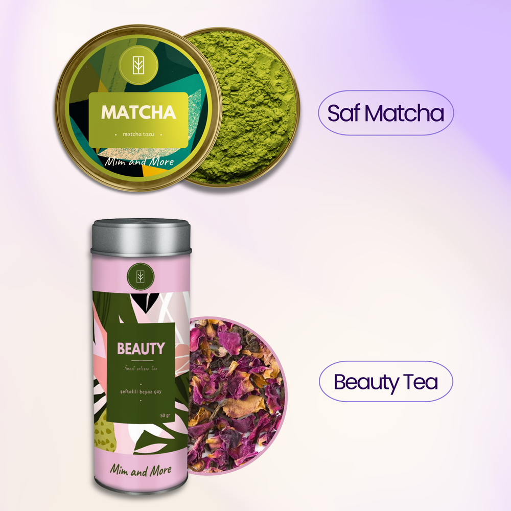 Glow Hediye Kutusu | Saf Matcha, Beauty Tea, Spirulina, Kahve & Sirke – Doğal Işıltı Seti