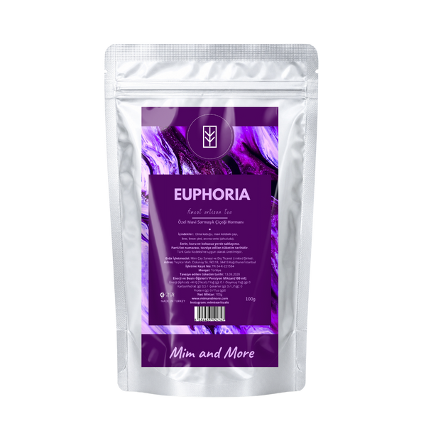 Euphoria Tea – Ahududulu Mavi Sarmaşık Çiçeği Harmanı 100 g