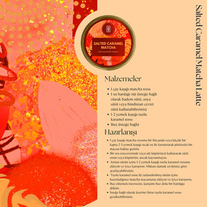 Salted Caramel Matcha – Tuzlu Karamel Aromalı Ceremonial Grade Matcha Tozu 100 g