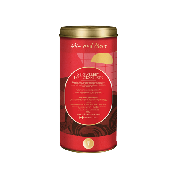 Strawberry Hot Chocolate - Çilekli Sıcak Çikolata Tin, 200 g