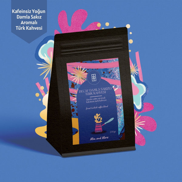 Decaf Mastic Gum Turkish Coffee - Kafeinsiz Damla Sakız Aromalı Türk Kahvesi, 200 gr