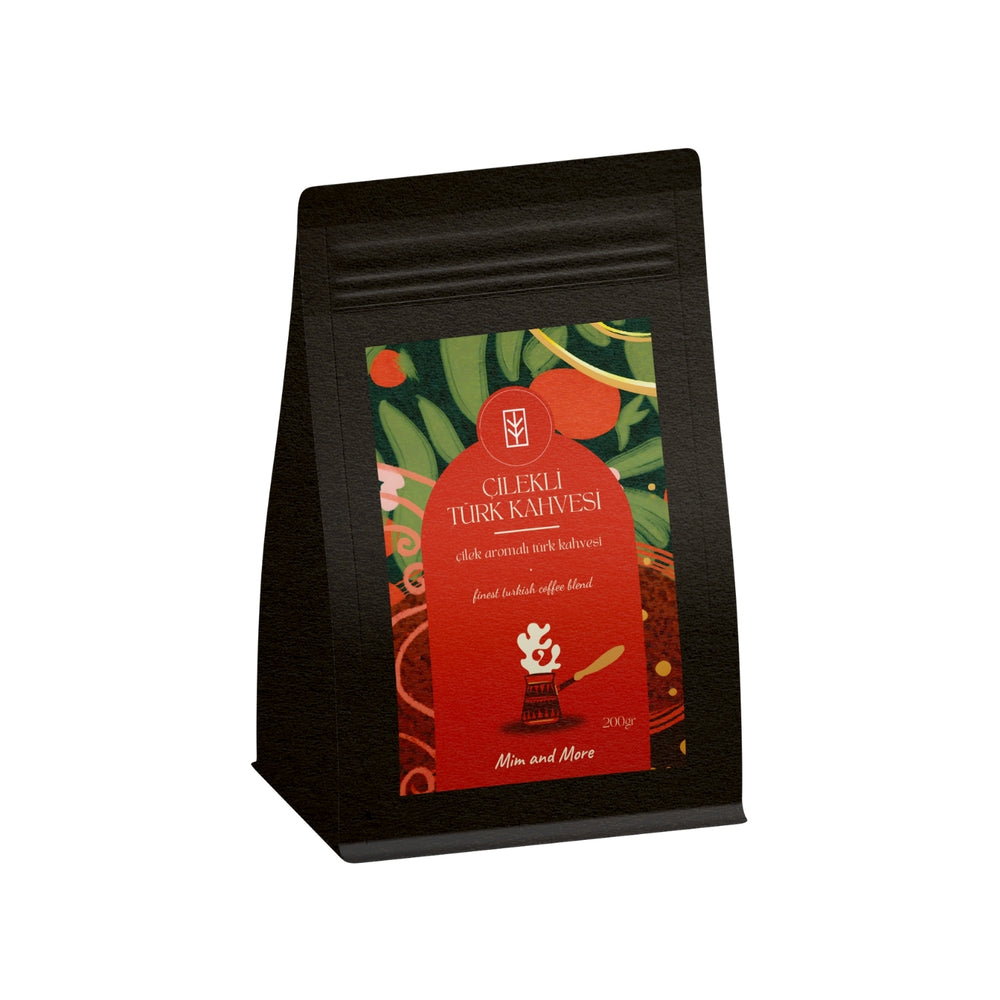 Strawberry Turkish Coffee - Çilek Aromalı Türk Kahvesi, 200 gr