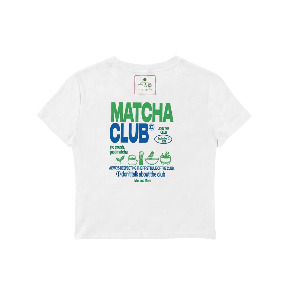Matcha Club Baskılı Unisex Oversize Tişört – Modal Kumaş, Hafif ve Rahat T-Shirt