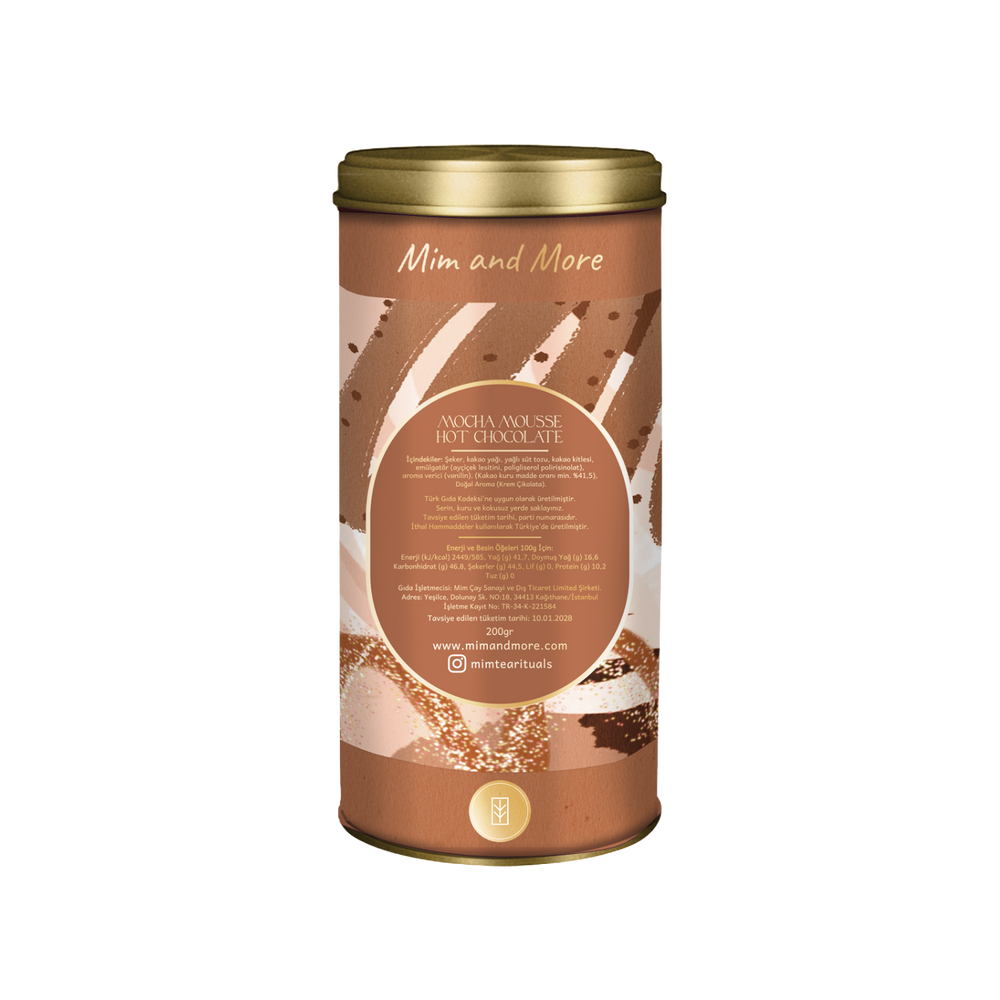 Mocha Mousse Hot Chocolate - Mocha Mousse Sıcak Çikolata Tin, 200 g