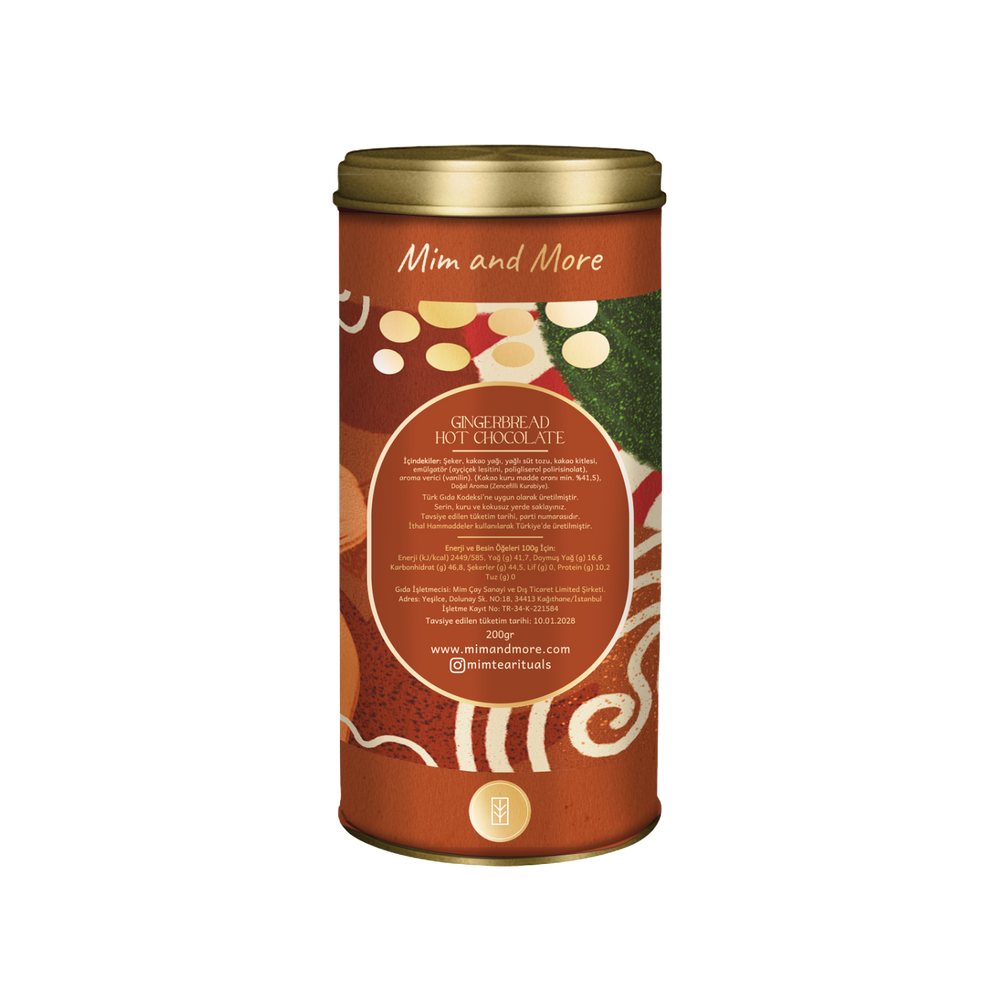 Gingerbread Hot Chocolate - Zencefilli Kurabiyeli Sıcak Çikolata Tin, 200 g