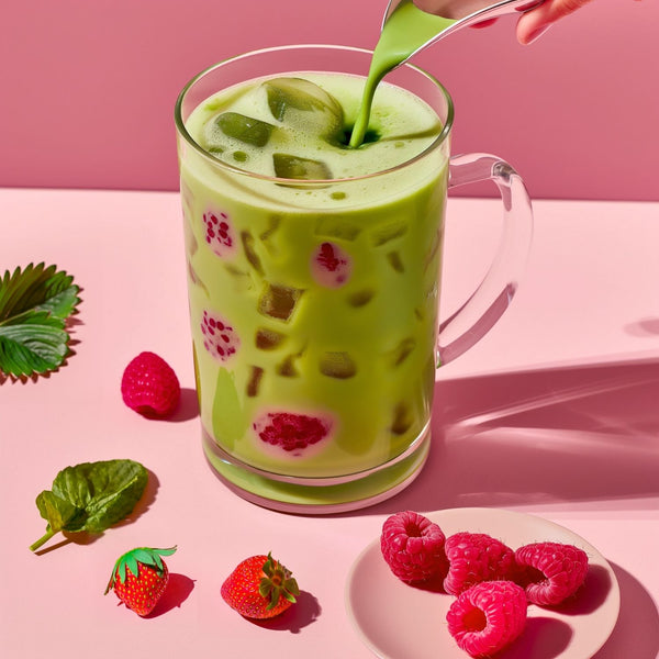 Raspberry Strawberry Matcha – Ahududu & Çilek Aromalı Ceremonial Grade Matcha Tozu 25 g