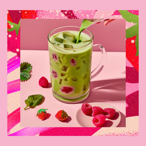 Raspberry Strawberry Matcha – Ahududu & Çilek Aromalı Ceremonial Grade Matcha Tozu 25 g