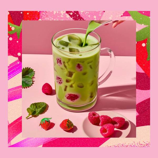 Raspberry Strawberry Matcha – Ahududu & Çilek Aromalı Ceremonial Grade Matcha Tozu 25 g