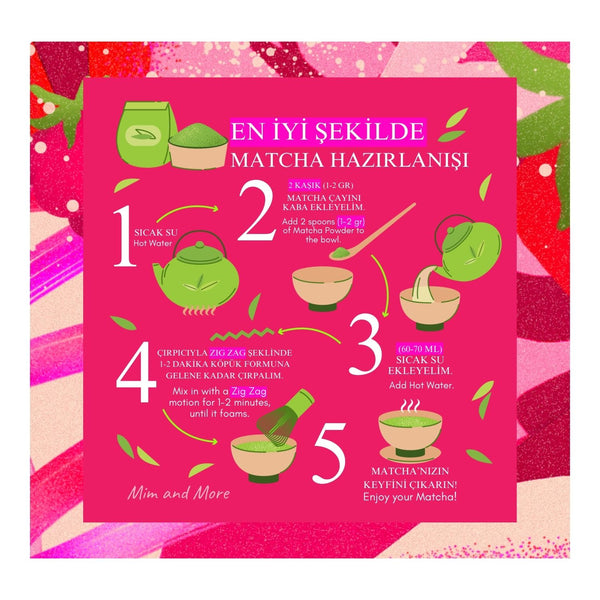 Raspberry Strawberry Matcha – Ahududu & Çilek Aromalı Ceremonial Grade Matcha Tozu 25 g