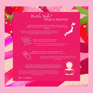 Raspberry Strawberry Matcha – Ahududu & Çilek Aromalı Ceremonial Grade Matcha Tozu 25 g
