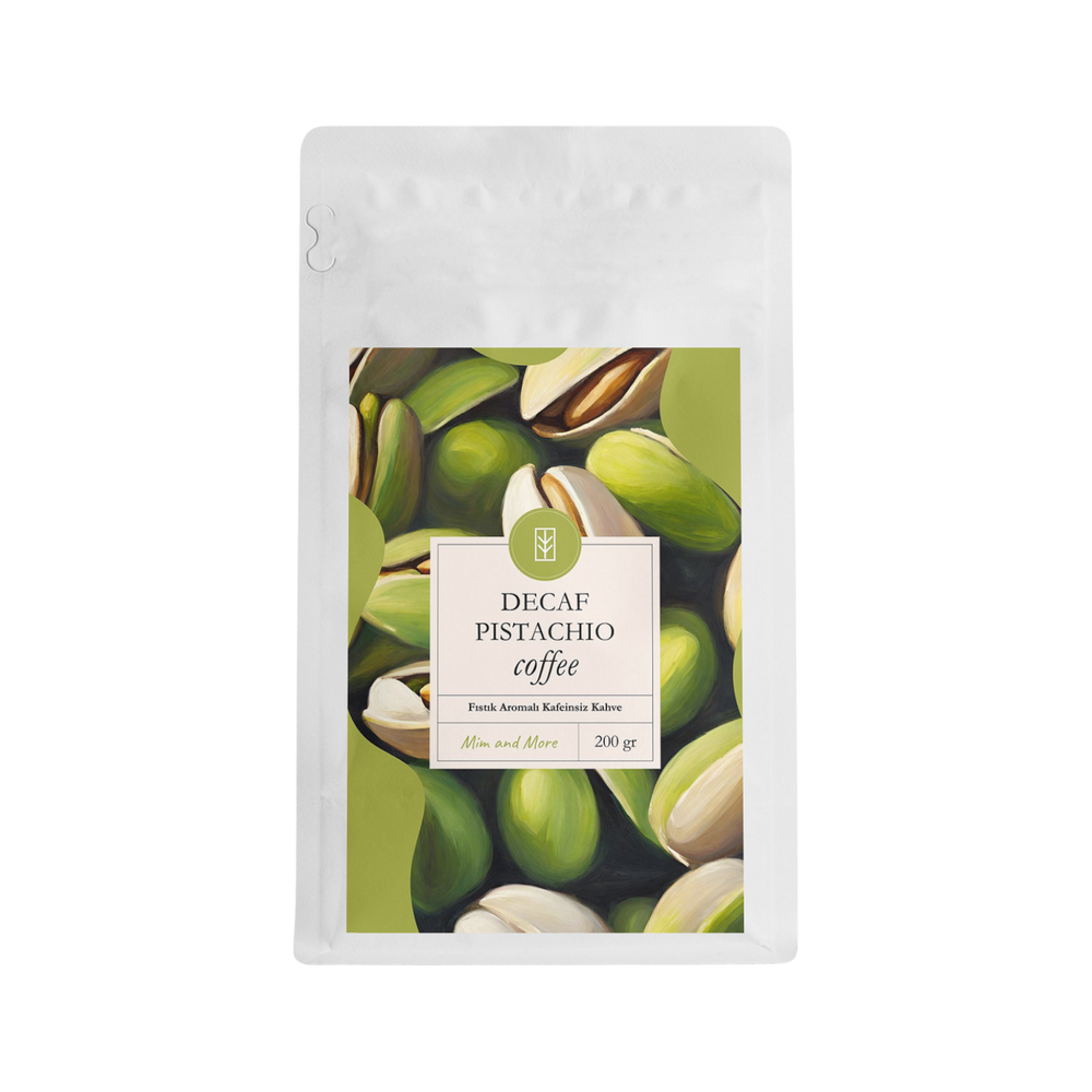 Decaf Pistachio Coffee – Kafeinsiz Antep Fıstığı Aromalı Filtre Kahve 200 g