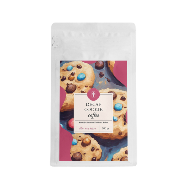 Decaf Cookie Coffee – Kafeinsiz Kurabiye Aromalı Çekirdek Kahve 200 g