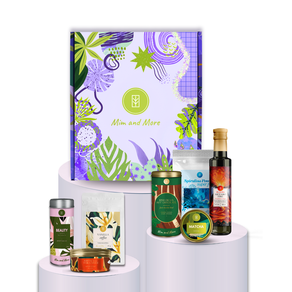 Glow Hediye Kutusu | Saf Matcha, Beauty Tea, Spirulina, Kahve & Sirke – Doğal Işıltı Seti