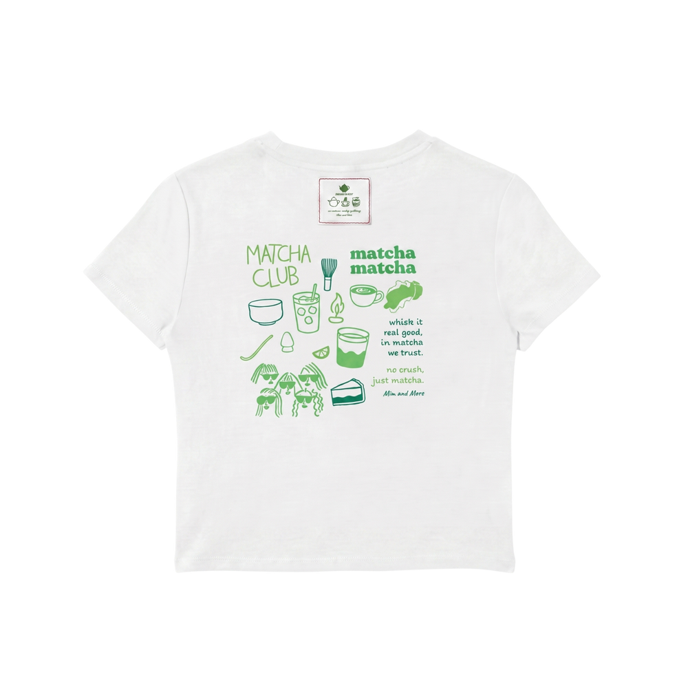 Matcha Matcha Baskılı Unisex Oversize Tişört – Modal Kumaş, Hafif ve Rahat T-Shirt