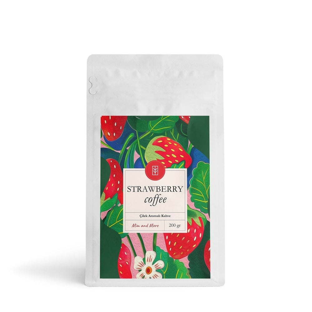 Strawberry Coffee - Çilek Aromalı Çekirdek Kahve 200 g