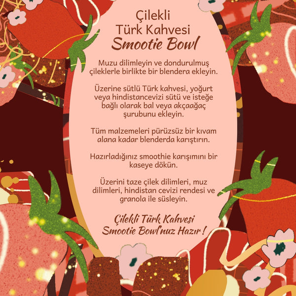 Strawberry Turkish Coffee - Çilek Aromalı Türk Kahvesi, 200 gr