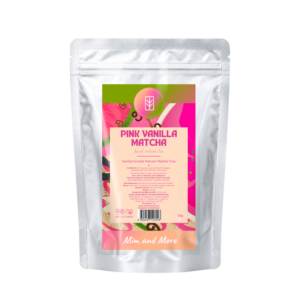 Pink Vanilla Matcha – Vanilya Aromalı Pink Matcha Tozu 50 g