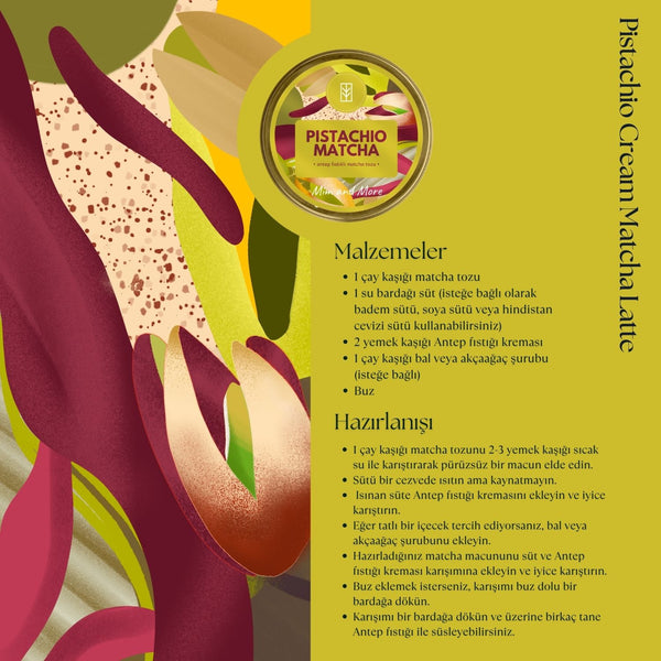 Pistachio Matcha – Antep Fıstığı Aromalı Ceremonial Grade Matcha Tozu 25 g