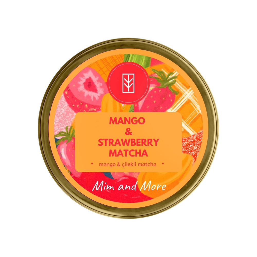 Mango Strawberry Matcha – Mango & Çilek Aromalı Ceremonial Grade Matcha Tozu 25 g