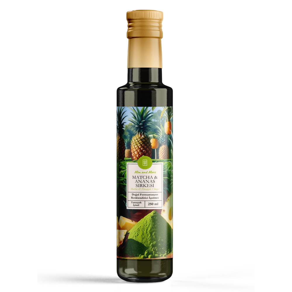 Matcha & Ananas Sirkesi – Organik, Doğal Fermente ve Katkısız 250 ml