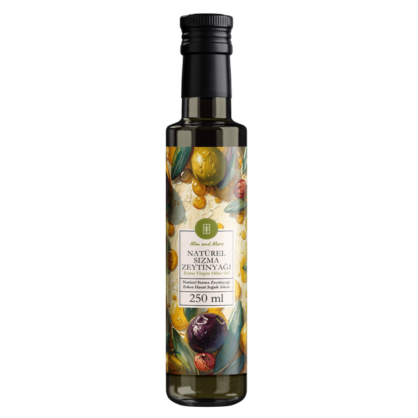 Saf Natürel Sızma Zeytinyağı 250 ml — Soğuk Sıkım, %100 Doğal Zeytinyağı, 250 ml