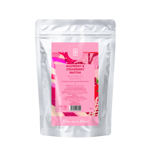 Raspberry Strawberry Matcha – Ahududu & Çilek Aromalı Ceremonial Grade Matcha Tozu 50 g