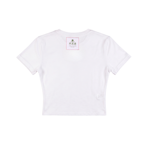 Cool Girls Drink Matcha Baskılı Crop Tişört – Modal Kumaş, Esnek ve Rahat, Kadın T-Shirt