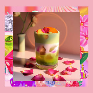 High Vibes Matcha – Gül & Şeftali Aromalı Ceremonial Grade Matcha Tozu 25 g