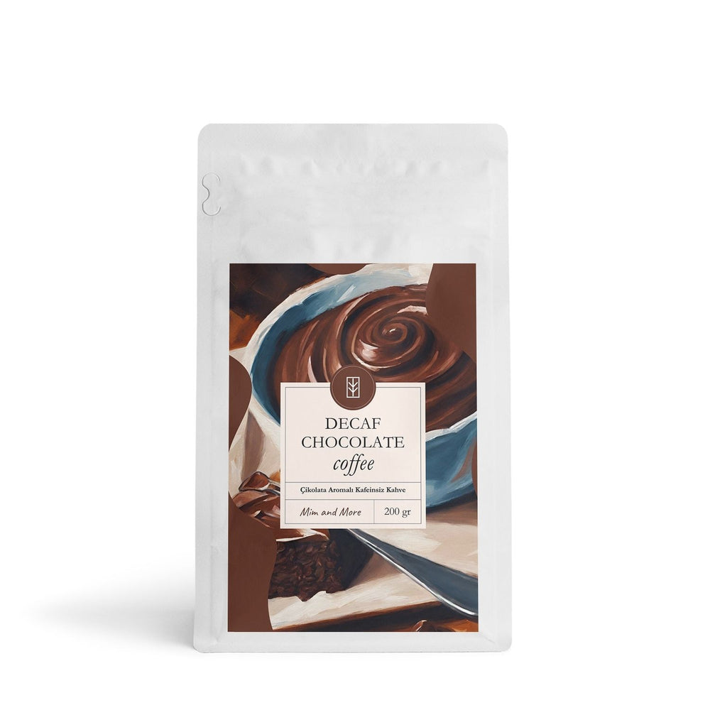 Decaf Chocolate Coffee - Kafeinsiz Çikolata Aromalı Çekirdek Kahve, 200 gr