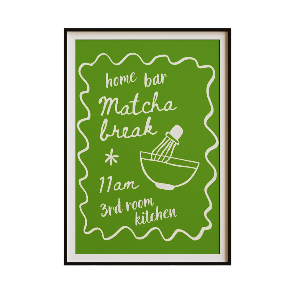 Mim and More x Luminara Studio Home Bar Matcha Break 11am 3rd Room Kitchen Poster