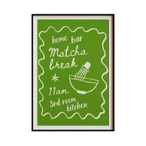 Mim and More x Luminara Studio Home Bar Matcha Break 11am 3rd Room Kitchen Poster