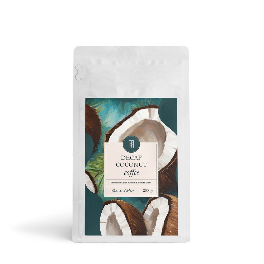 Decaf Coconut Coffee - Kafeinsiz Hindistan Cevizi Aromalı Çekirdek Kahve, 200 gr
