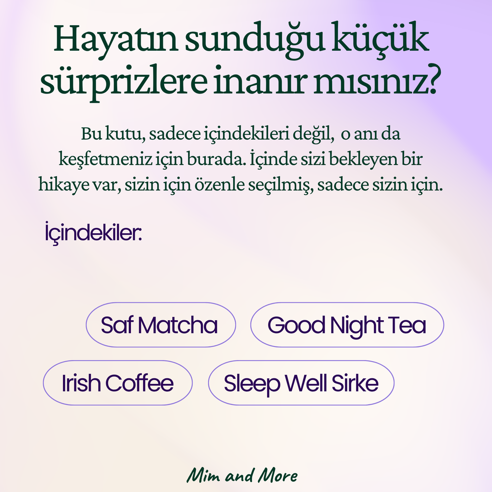 Moonlight Hediye Kutusu | Saf Matcha, Good Night Tea, Irish Coffee, Sleep Well Sirke Seti