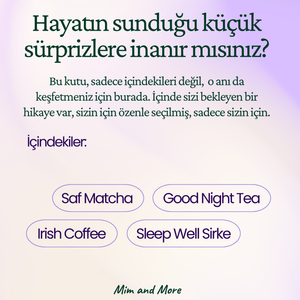 Moonlight Hediye Kutusu | Saf Matcha, Good Night Tea, Irish Coffee, Sleep Well Sirke Seti