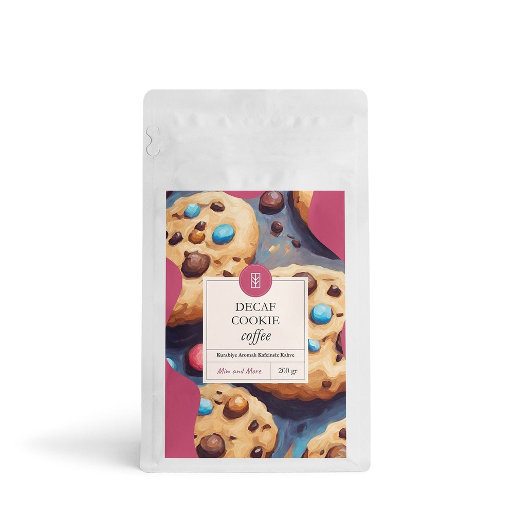 Decaf Cookie Coffee - Kafeinsiz Kurabiye Aromalı Çekirdek Kahve, 200 gr