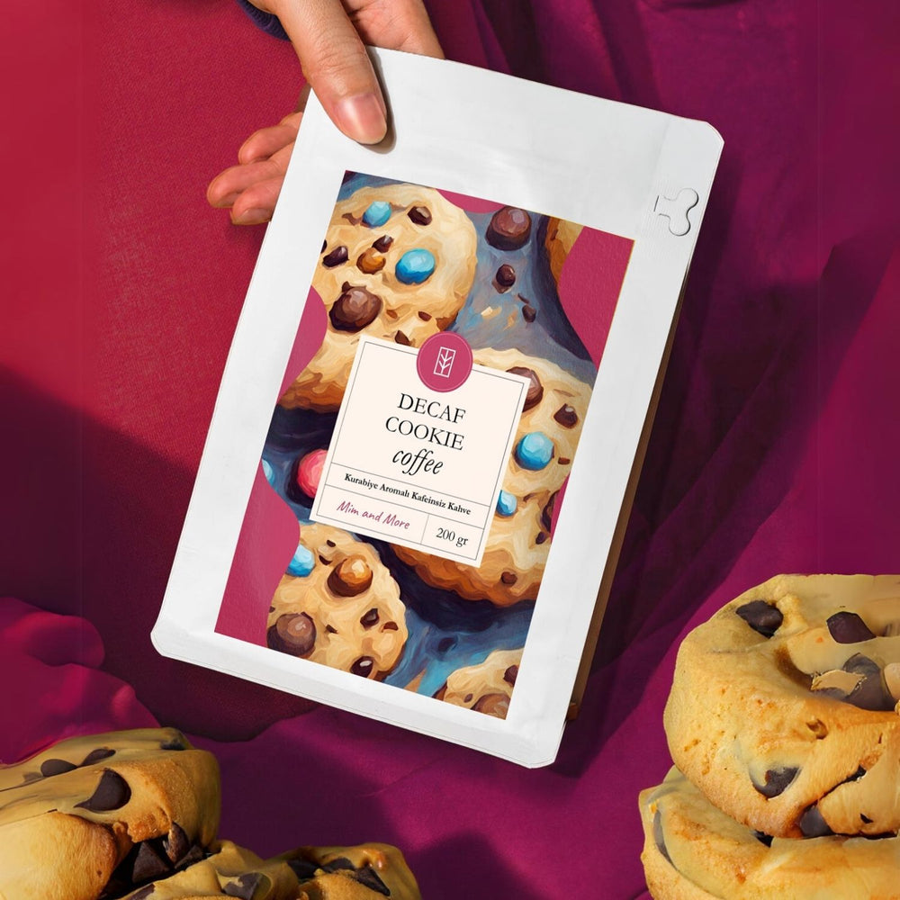 Decaf Cookie Coffee - Kafeinsiz Kurabiye Aromalı Çekirdek Kahve, 200 gr