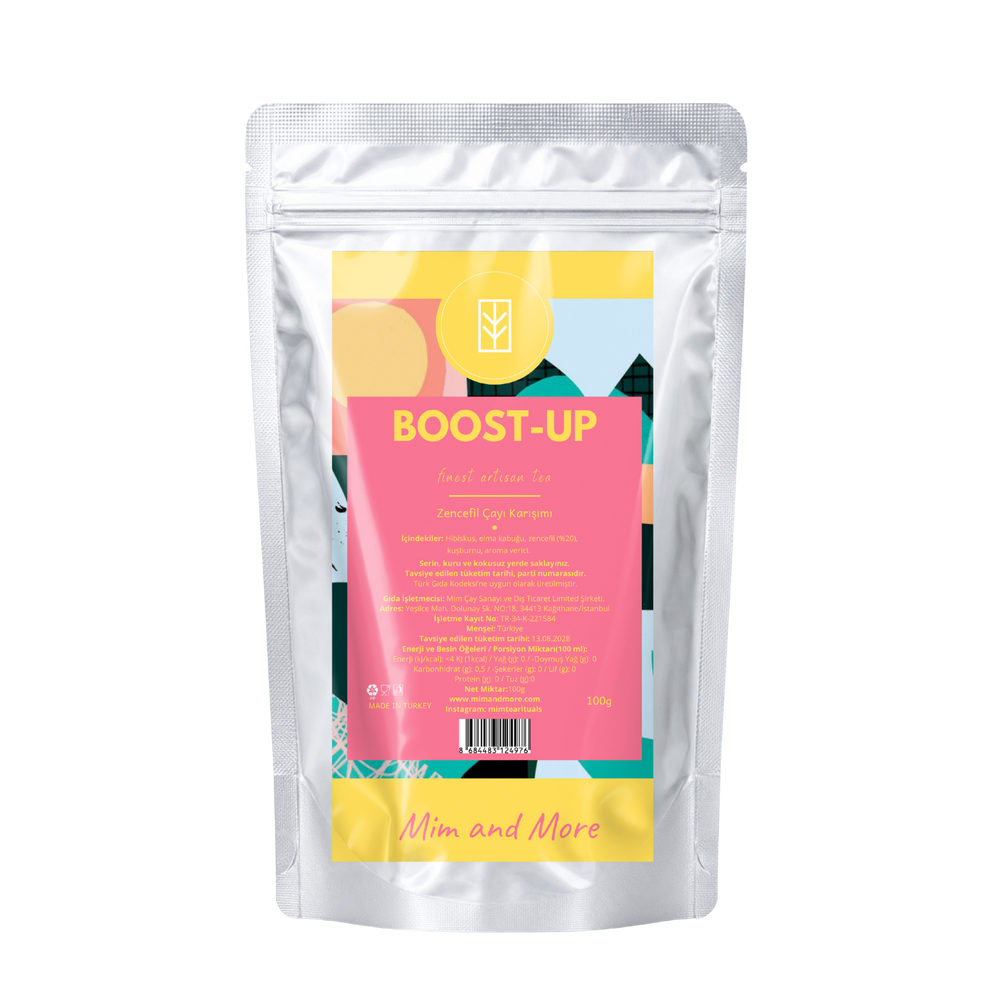 Boost-up Tea – Zencefilli Hibiskuslu Bitki Çayı 100 g