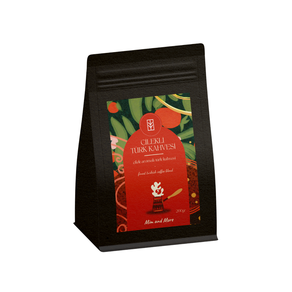 Strawberry Turkish Coffee - Çilek Aromalı Türk Kahvesi 200 g