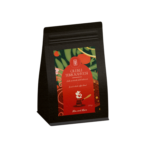 Strawberry Turkish Coffee - Çilek Aromalı Türk Kahvesi 200 g