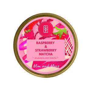 Raspberry Strawberry Matcha – Ahududu & Çilek Aromalı Ceremonial Grade Matcha Tozu 25 g