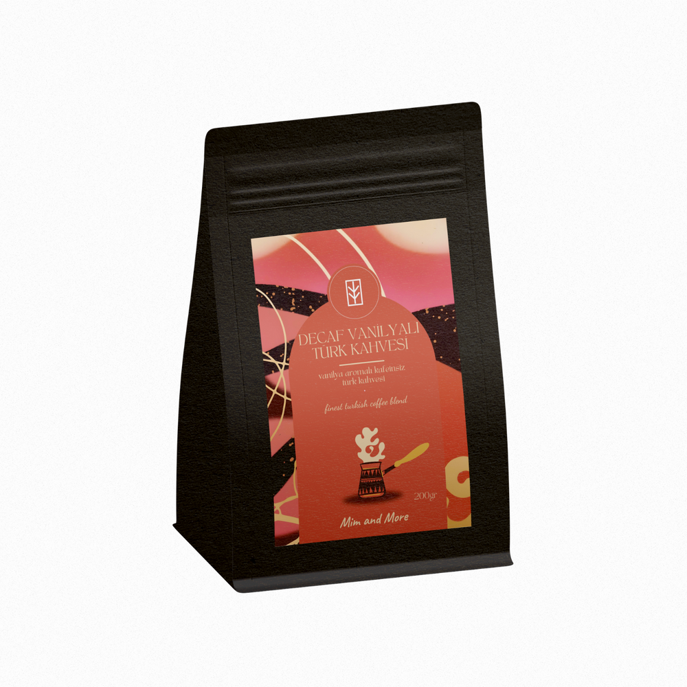 Decaf Vanilla Turkish Coffee - Kafeinsiz Vanilya Aromalı Türk Kahvesi, 200 gr