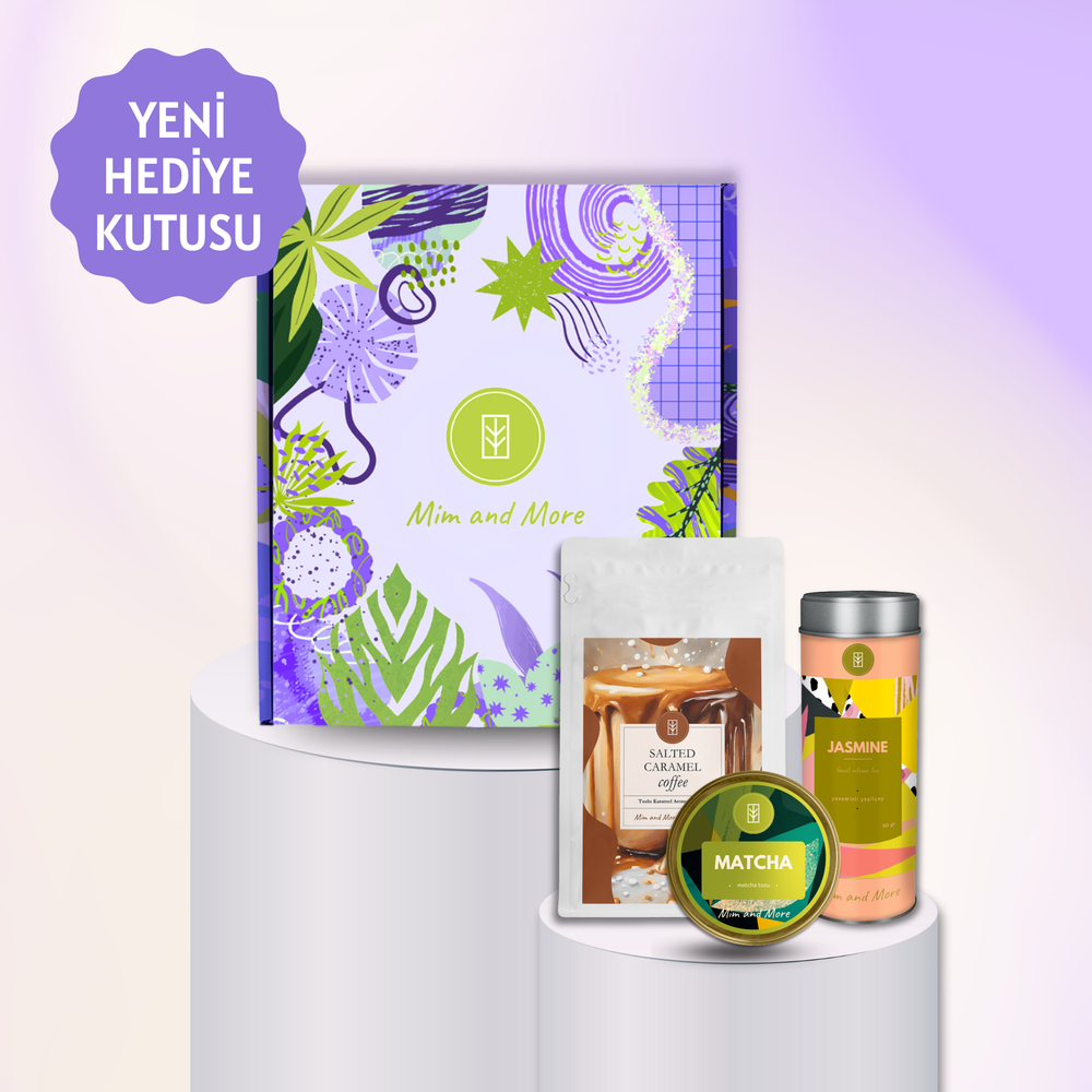 Flair Hediye Kutusu | Saf Matcha, Jasmine Tea, Salted Caramel Coffee – Doğal Lezzet Seti