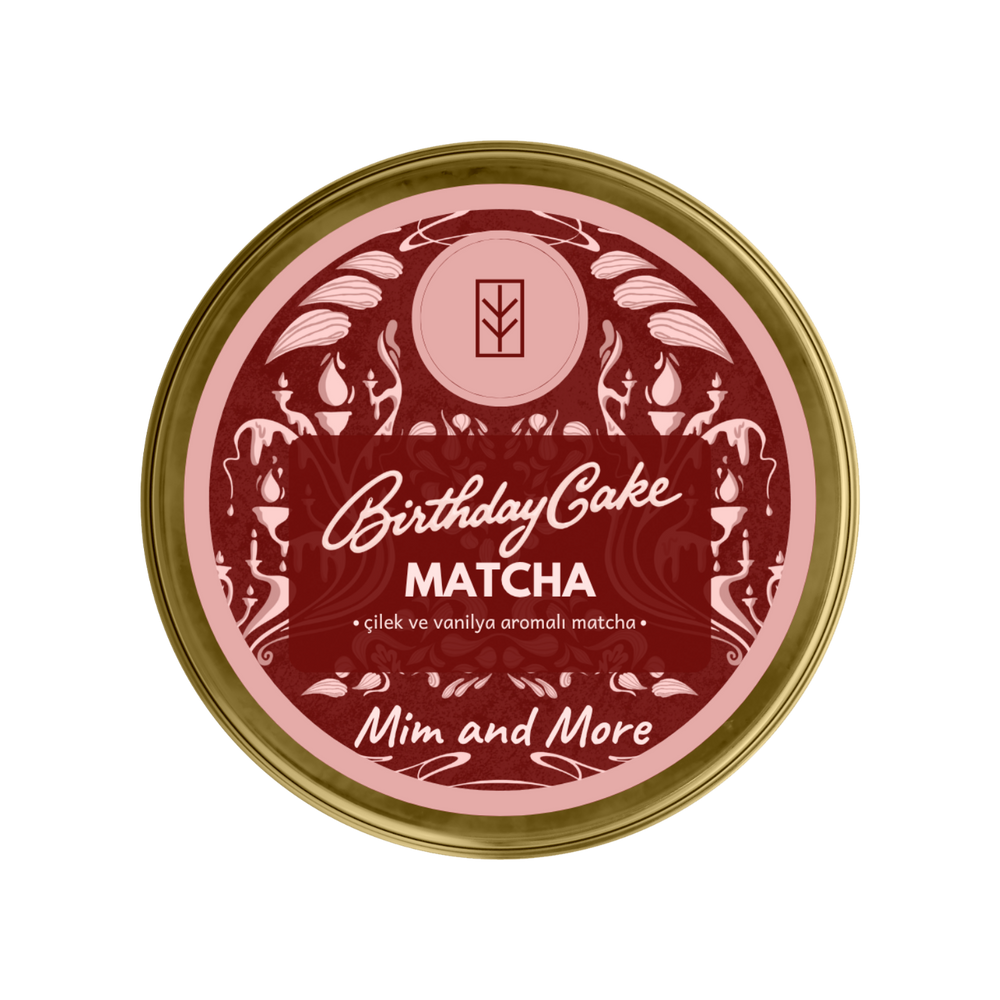 Birthday Cake Set - Çilek&Vanilya Aromalı Matcha, Çay, Kahve Seti